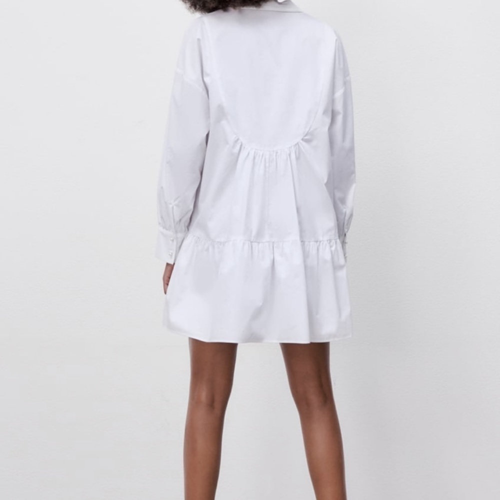 Zara Voluminous Poplin Dress - Picture 3 of 14